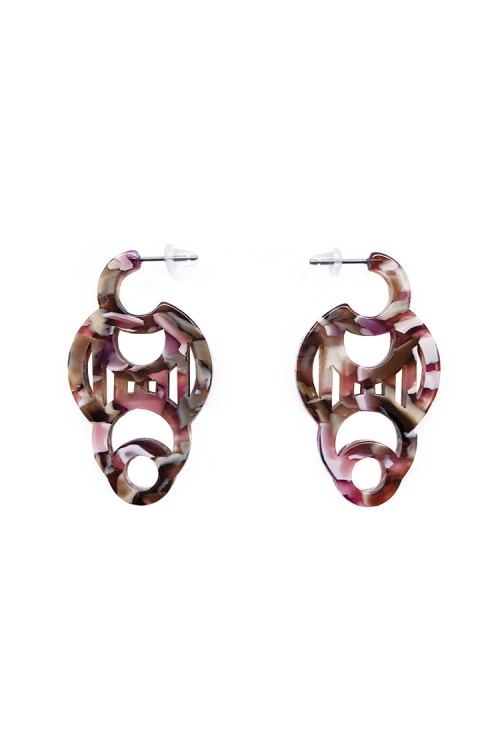H0430 ピアス［ DECO-MARBLE01 ］// マ...