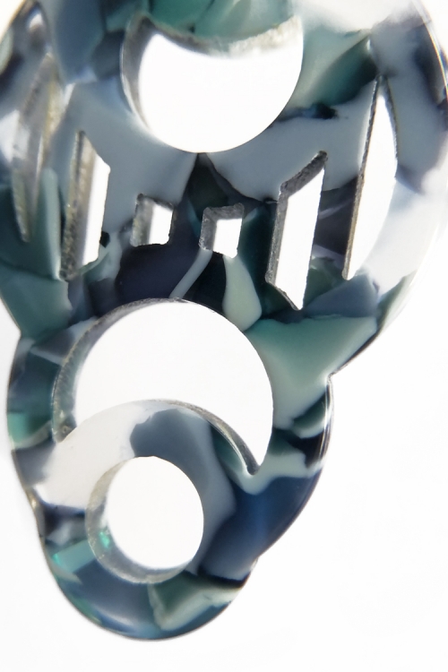 H0430 ピアス［ DECO-MARBLE01 ］// マ...