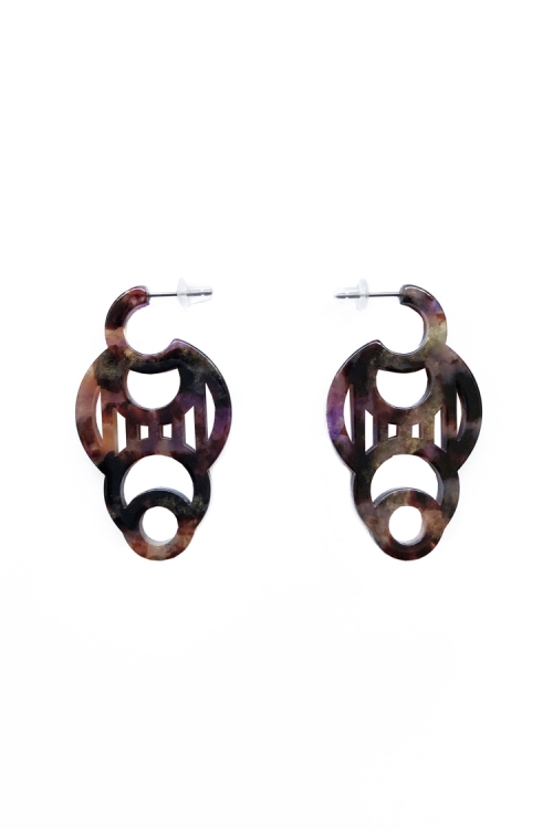 H0430 ピアス［ DECO-MARBLE02 ］// ク...