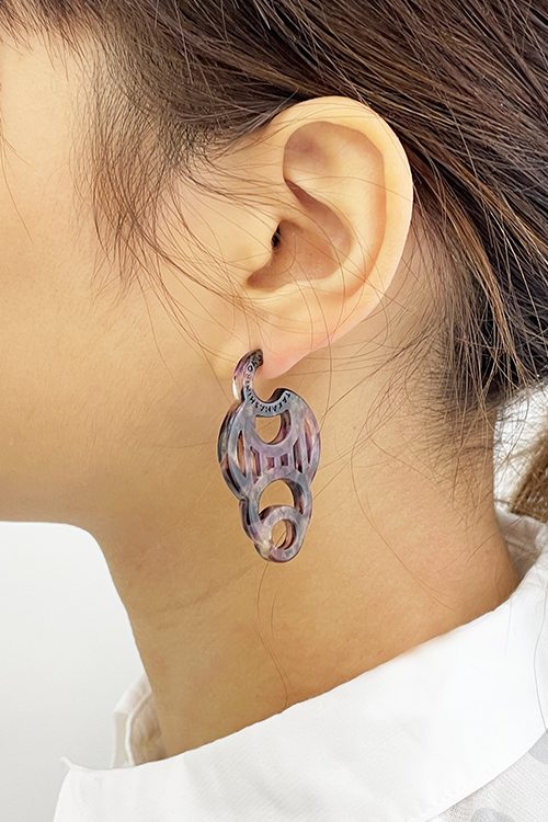 H0430 ピアス［ DECO-MARBLE02 ］// ク...