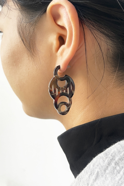 H0430 ピアス［ DECO-MARBLE01 ］// マ...