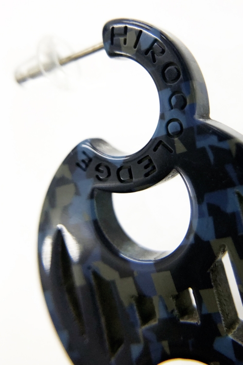 H0430 ピアス［ DECO-MOSAIC ］// ネイビ...