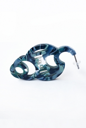 H0430 ピアス［ DECO-MARBLE01 ］// マ...