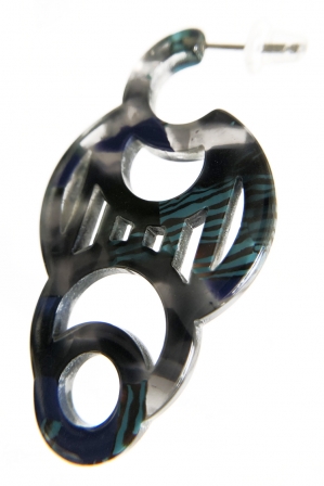 H0430 ピアス［ DECO-MARBLE03 ］// ク...